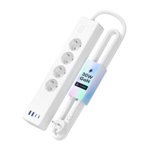 4 outlets + 2x USB-A + 2x USB-C (Matter)