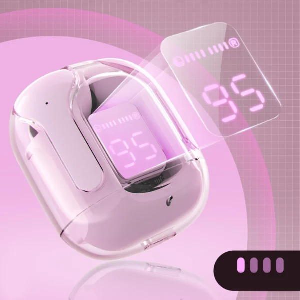 Acefast T6 TWS Bluetooth ausinės į ausį – rožinės - Image 12
