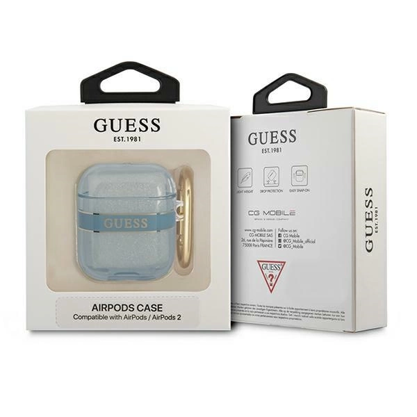 Guess GUA2HHTSB AirPods dėklas mėlynas/mėlynas Strap Collection - Image 3