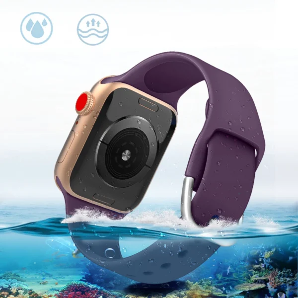 Silikoninis dirželis APS Apple Watch 38/40/41mm laikrodžio dirželis - Violetinis - Image 2