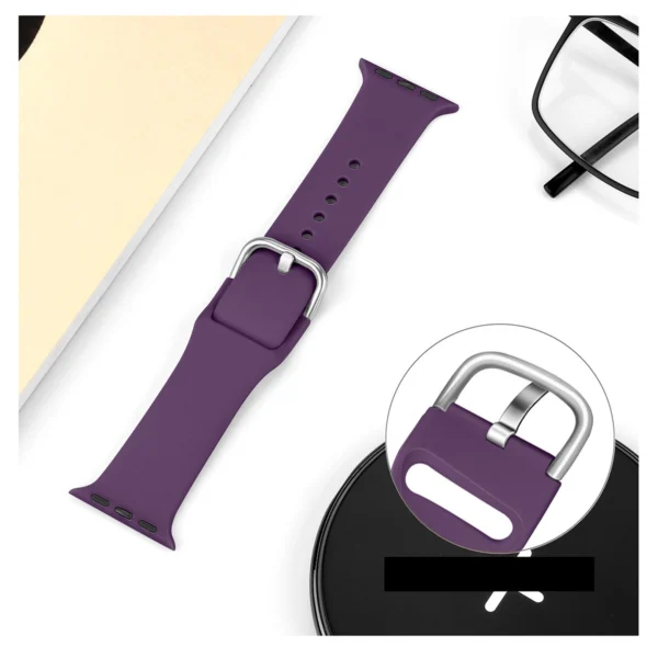 Silikoninis dirželis APS Apple Watch 38/40/41mm laikrodžio dirželis - Mėtų - Image 3