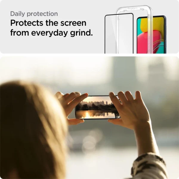 Spigen ALM Glass FC grūdintas stiklas Samsung Galaxy M53 5G - juodas - Image 9