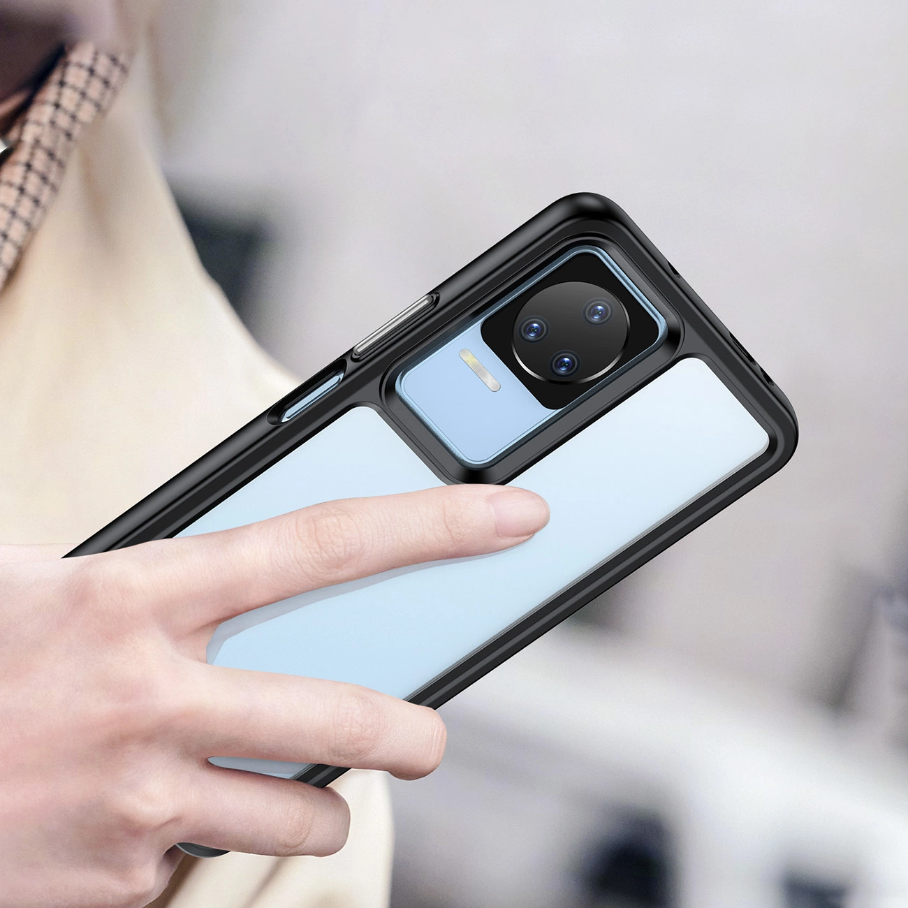 Outer Space Case Xiaomi Poco F4 5G dėklas su lanksčiu rėmu - juodas - Image 9