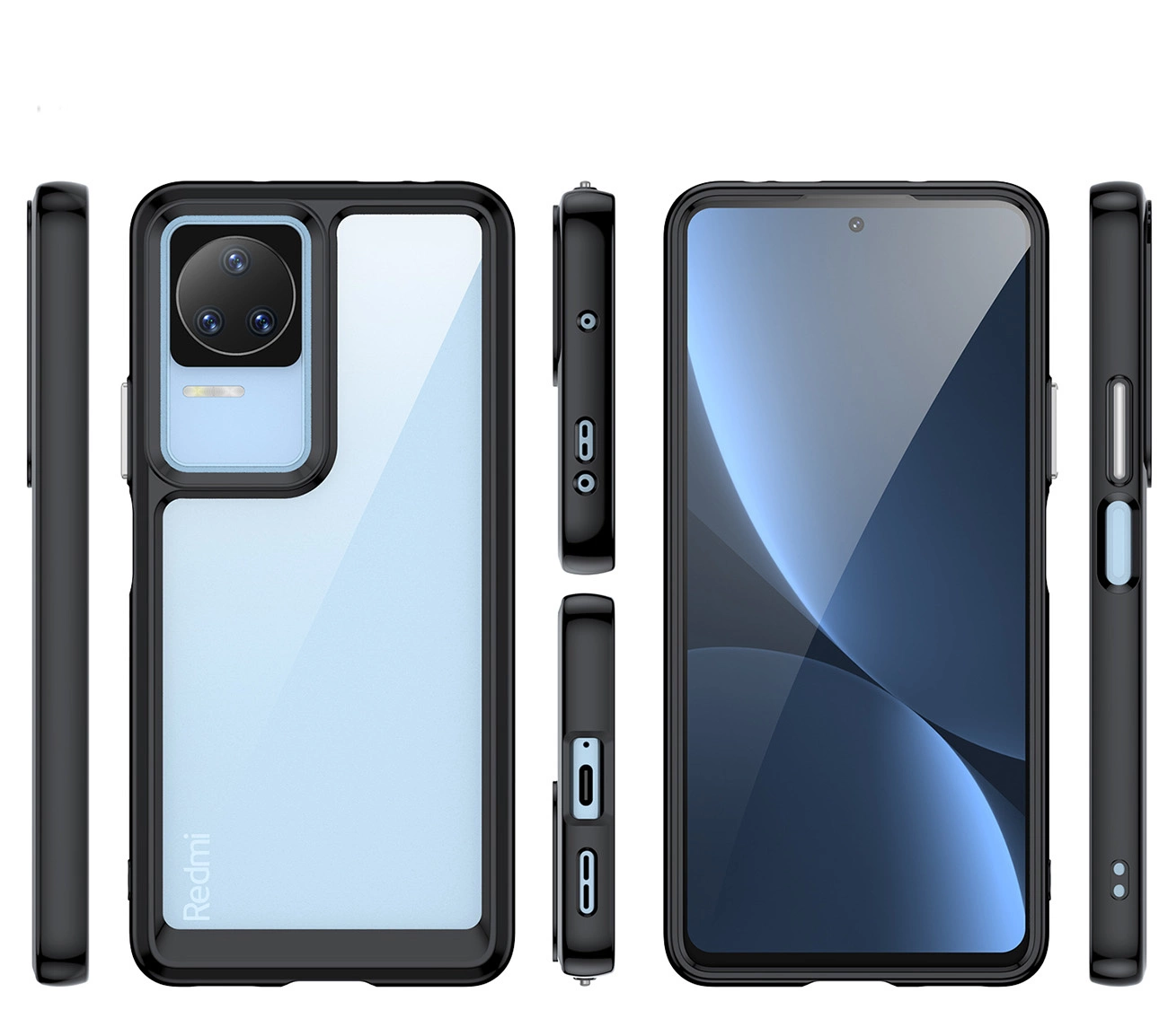Outer Space Case Xiaomi Poco F4 5G dėklas su lanksčiu rėmu - mėlynas - Image 7
