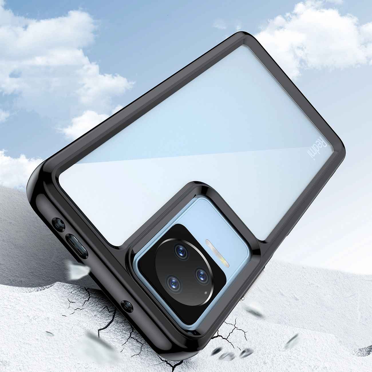 Outer Space Case Xiaomi Poco F4 5G dėklas su lanksčiu rėmu - mėlynas - Image 8