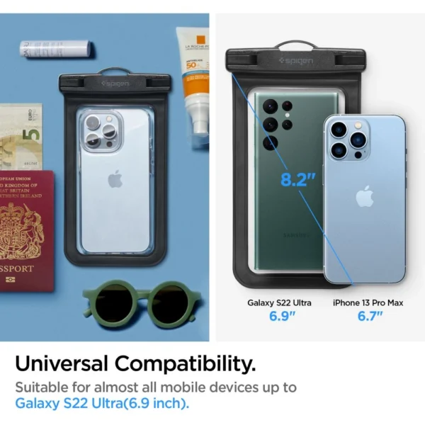 Spigen Aqua Shield A601 dėklas atsparus vandeniui IPX8 - juodas - Image 8