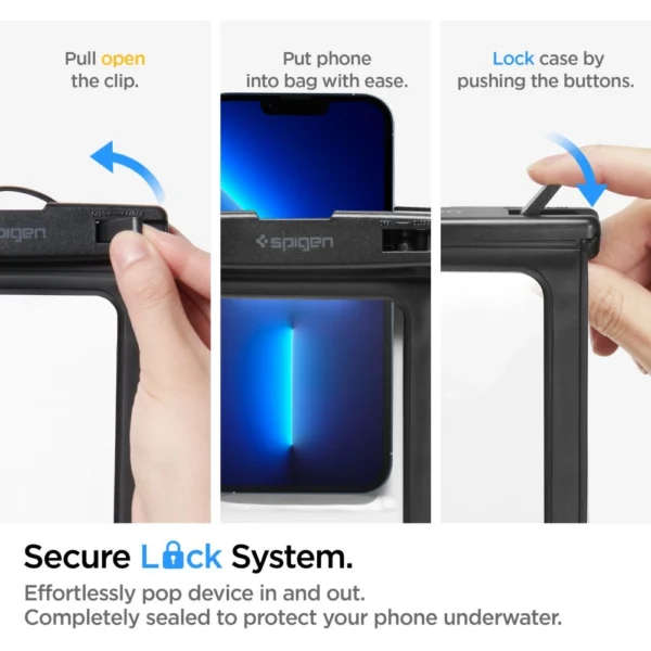 Spigen Aqua Shield A601 dėklas atsparus vandeniui IPX8 - juodas - Image 13