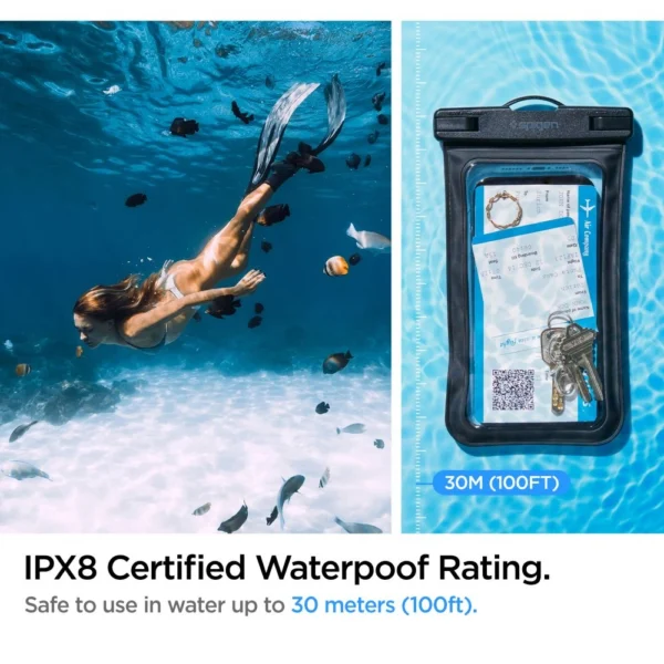Spigen Aqua Shield A601 dėklas atsparus vandeniui IPX8 - juodas - Image 10