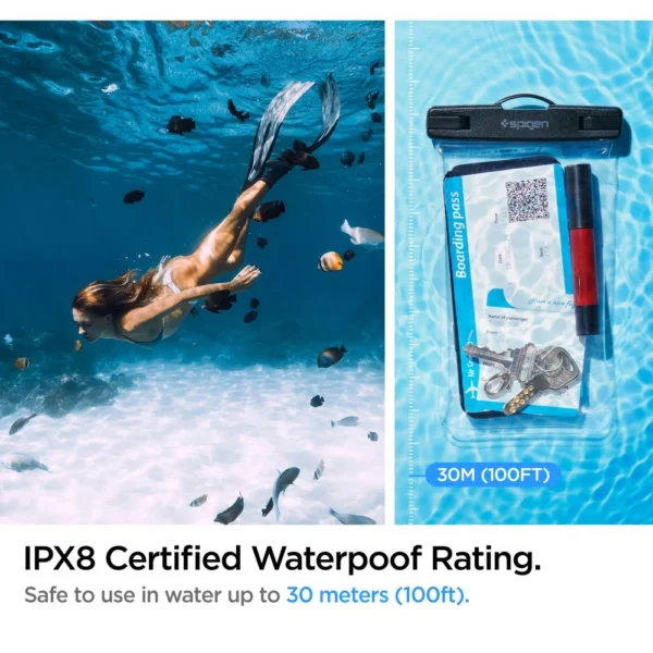 Spigen Aqua Shield A601 dėklas atsparus vandeniui IPX8 - transparent - Image 10
