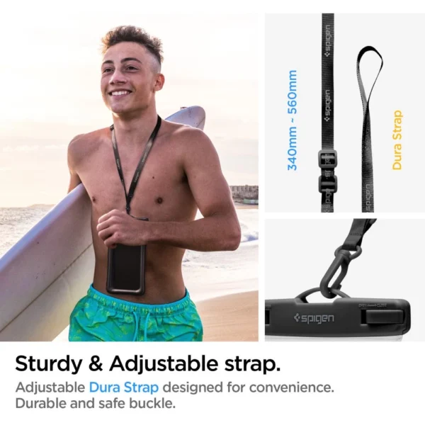 Spigen Aqua Shield A610 dėklas atsparus vandeniui, plūduriuojantis - juodas - Image 7