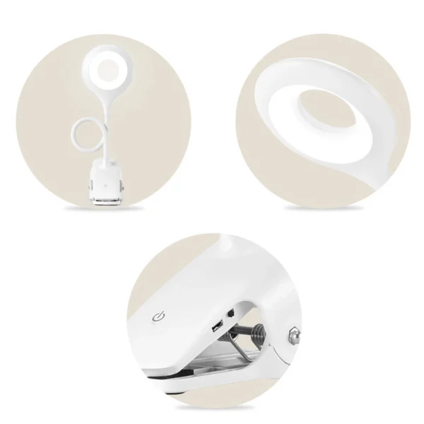 Belaidis LED skaitymo šviestuvas su segtuku + juodas micro USB laidas - Image 12