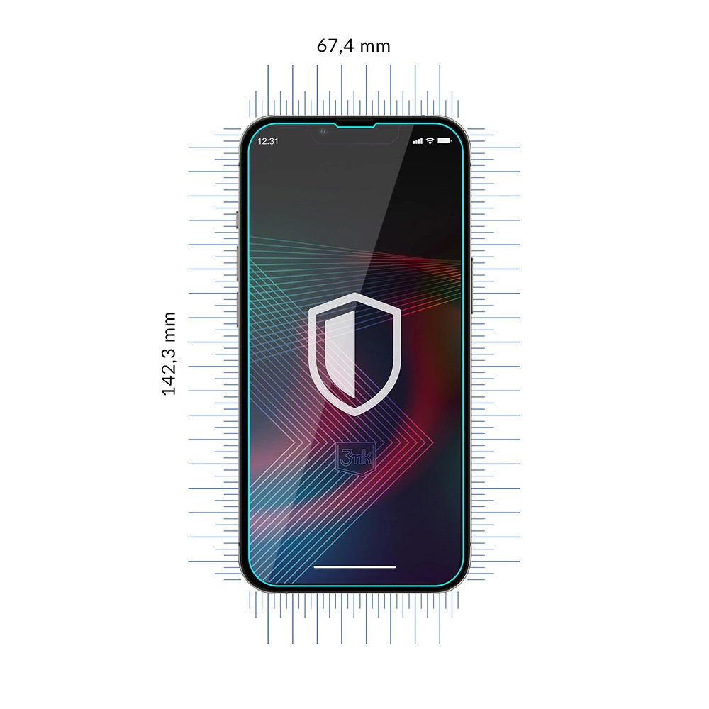 Grūdintas stiklas iPhone 14 Pro Max / 14 Plus hibridinis flexi 7H 3mk FlexibleGlass serija - Image 8