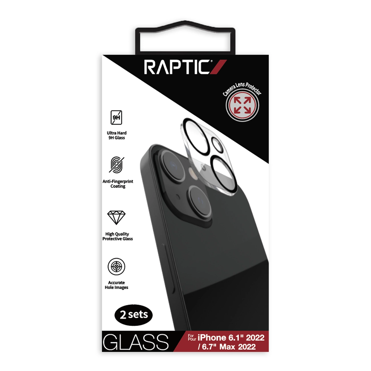 Raptic X-Doria Camera Protector Glass 2x iPhone 14 grūdintas stiklas kameros objektyvui - Image 2