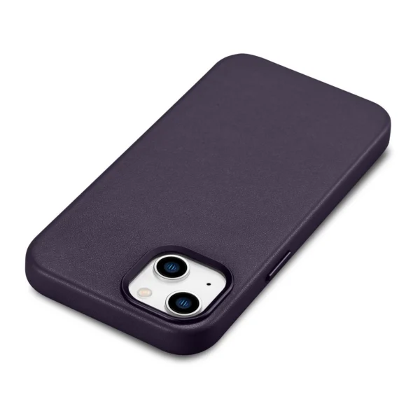 iCarer dėklas Odinis iPhone 14 tamsiai violetinis (WMI14220705-DP) (suderinamas su MagSafe) - Image 11