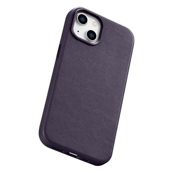 iCarer dėklas Odinis iPhone 14 tamsiai violetinis (WMI14220705-DP) (suderinamas su MagSafe) - Image 12