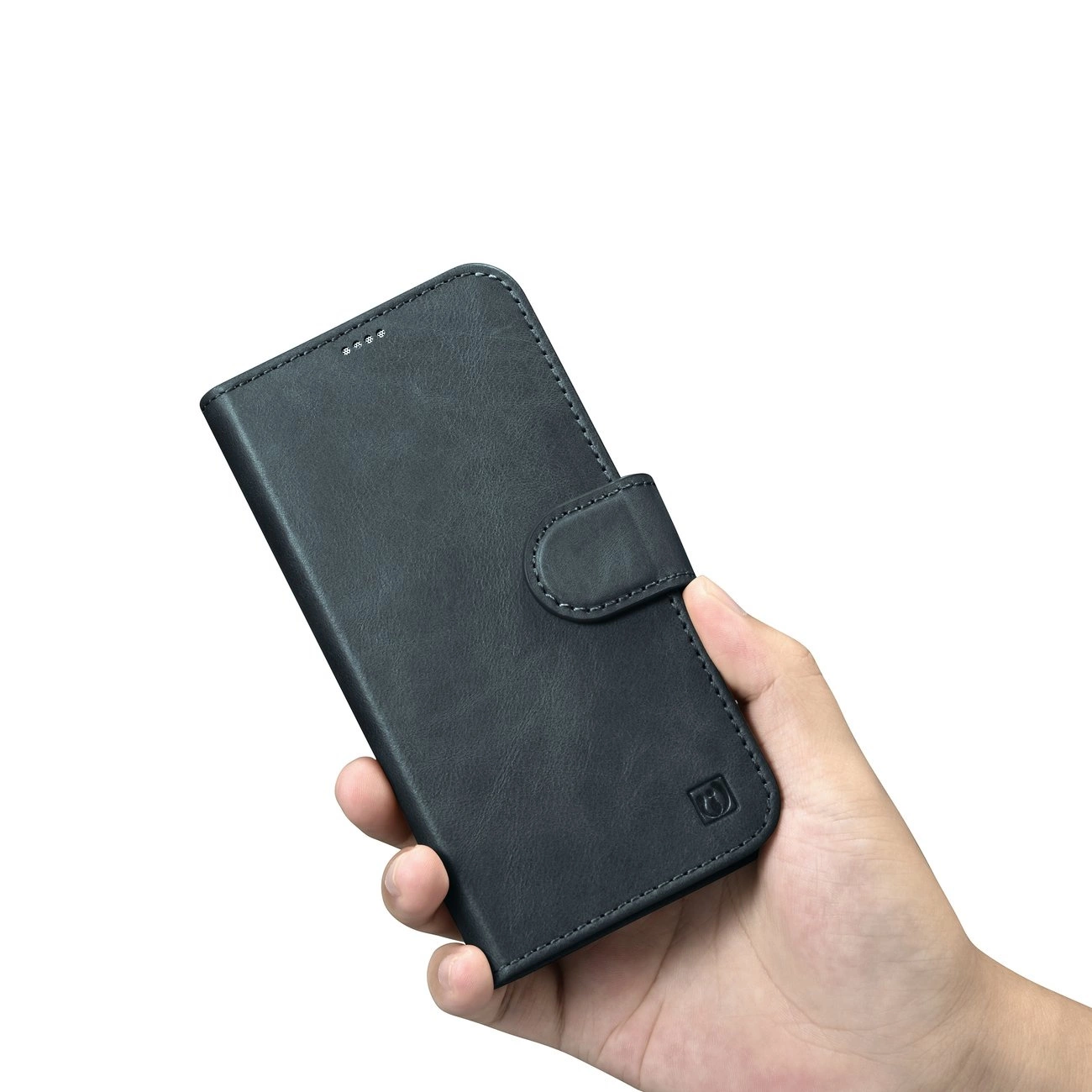 iCarer Oil Wax piniginės tipo dėklas 2in1 iPhone 14 Plus, odinis flip dėklas, Anti-RFID, mėlynas (WMI14220723-BU) - Image 12