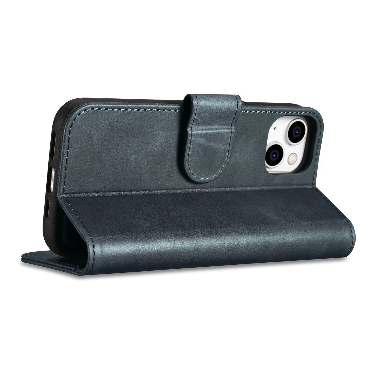 iCarer Oil Wax piniginės tipo dėklas 2in1 iPhone 14 Plus, odinis flip dėklas, Anti-RFID, mėlynas (WMI14220723-BU) - Image 9
