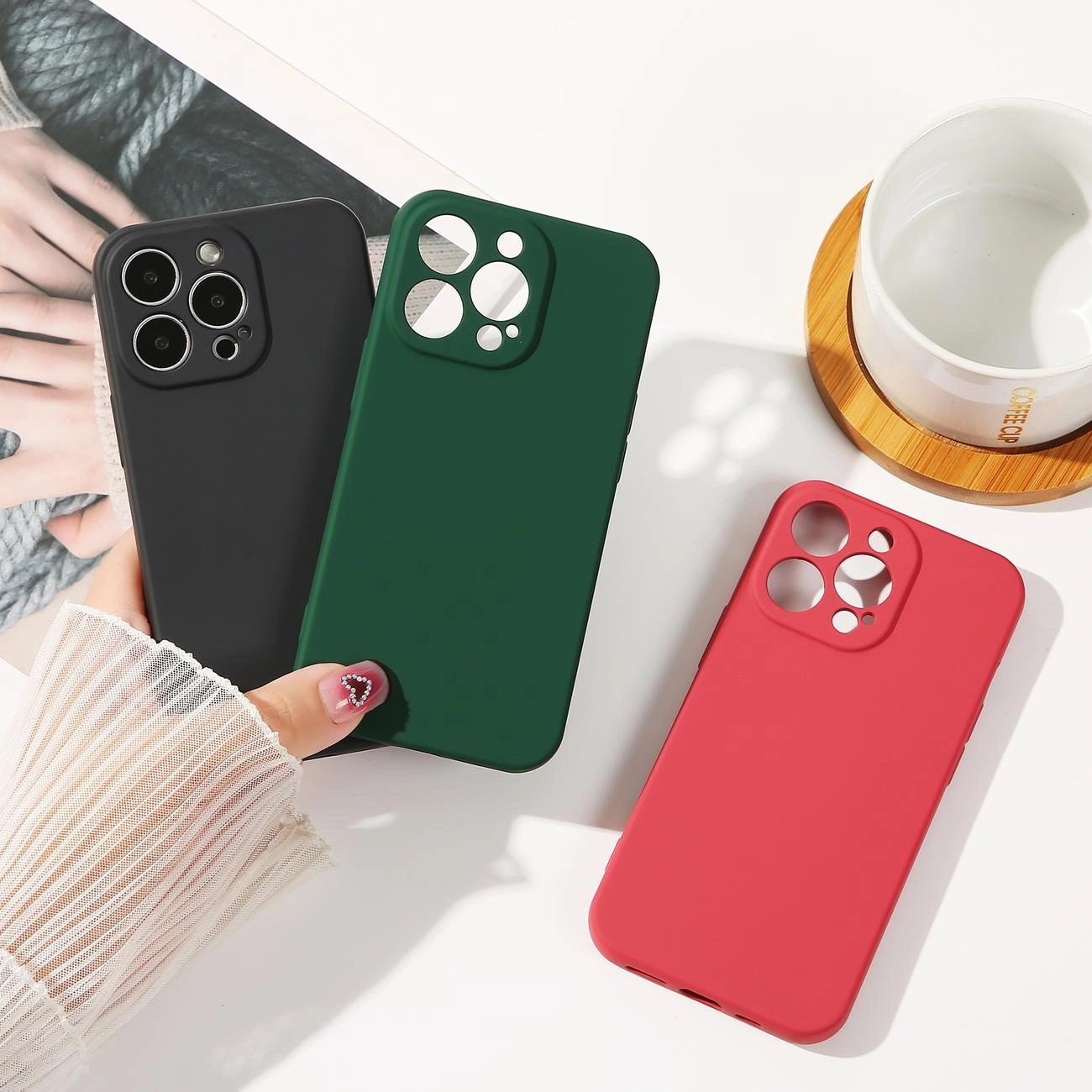 Silicone case iPhone 14 Plus, silikoninis dėklas, mėtų žalia - Image 12