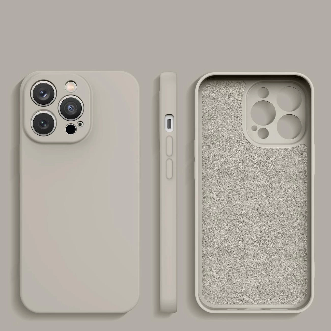 Silicone case iPhone 14 Plus, silikoninis dėklas, smėlio spalvos - Image 2