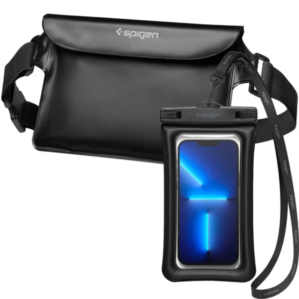 Spigen Aqua Shield A621 vandeniui atspari juosmens krepšys + plūduriuojantis dėklas, juodas - Image 7