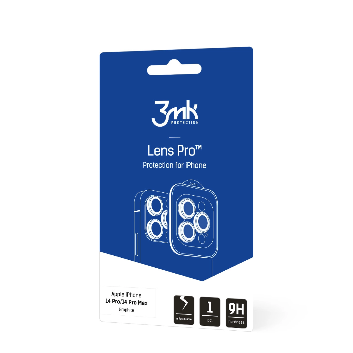Kameros stiklas iPhone 14 Pro Max / 14 Pro 9H 3mk Lens Protection Pro serijos objektyvui, pilkas - Image 4