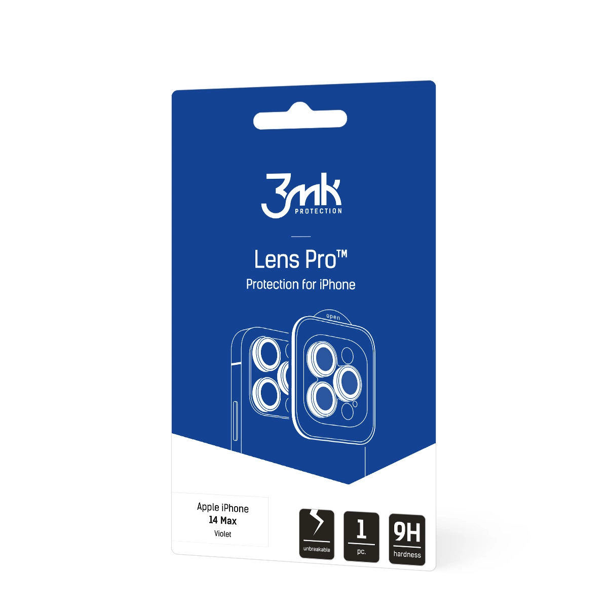 iPhone 14 Plus 9H Kameros stiklas 3mk Lens Protection Pro serijos objektyvui, violetinė - Image 4