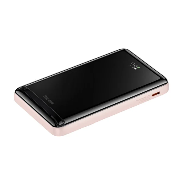 Baseus Magnetic Bracket powerbank su bevieliu įkrovimu MagSafe 10000mAh 20W Overseas Edition, rožinis (PPCX000204) + USB Type C laidas Baseus Xiaobai Series 60W 0,5 m - Image 9