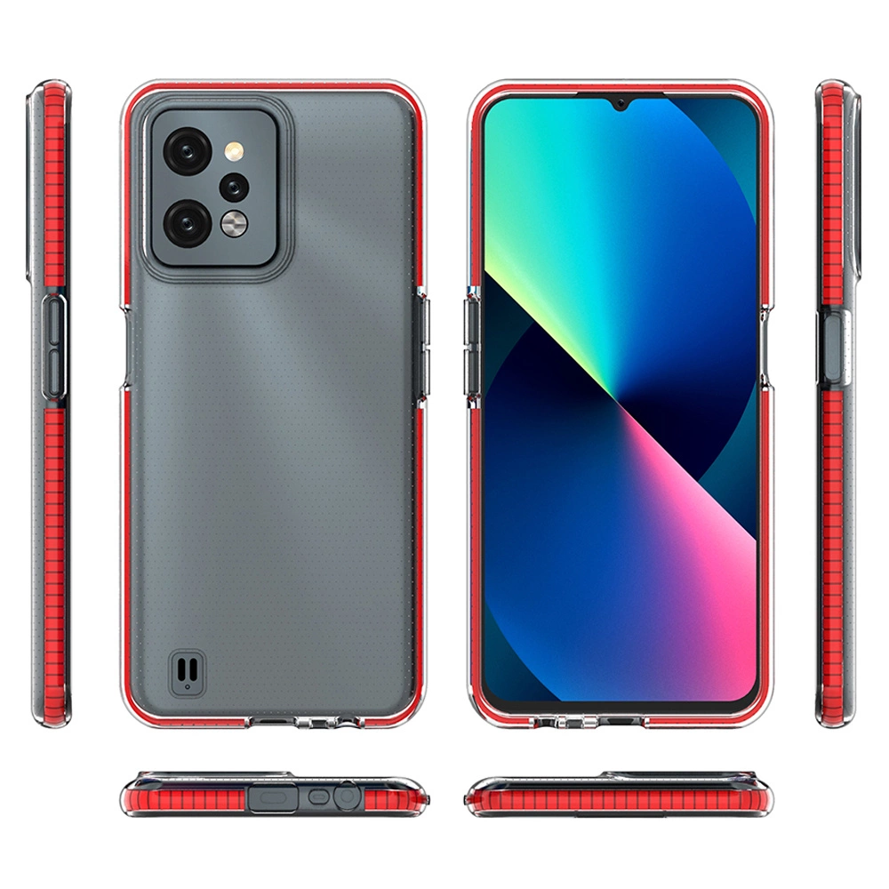 Spring Case silikoninis dėklas Realme C31 su rėmeliu, juodas - Image 2