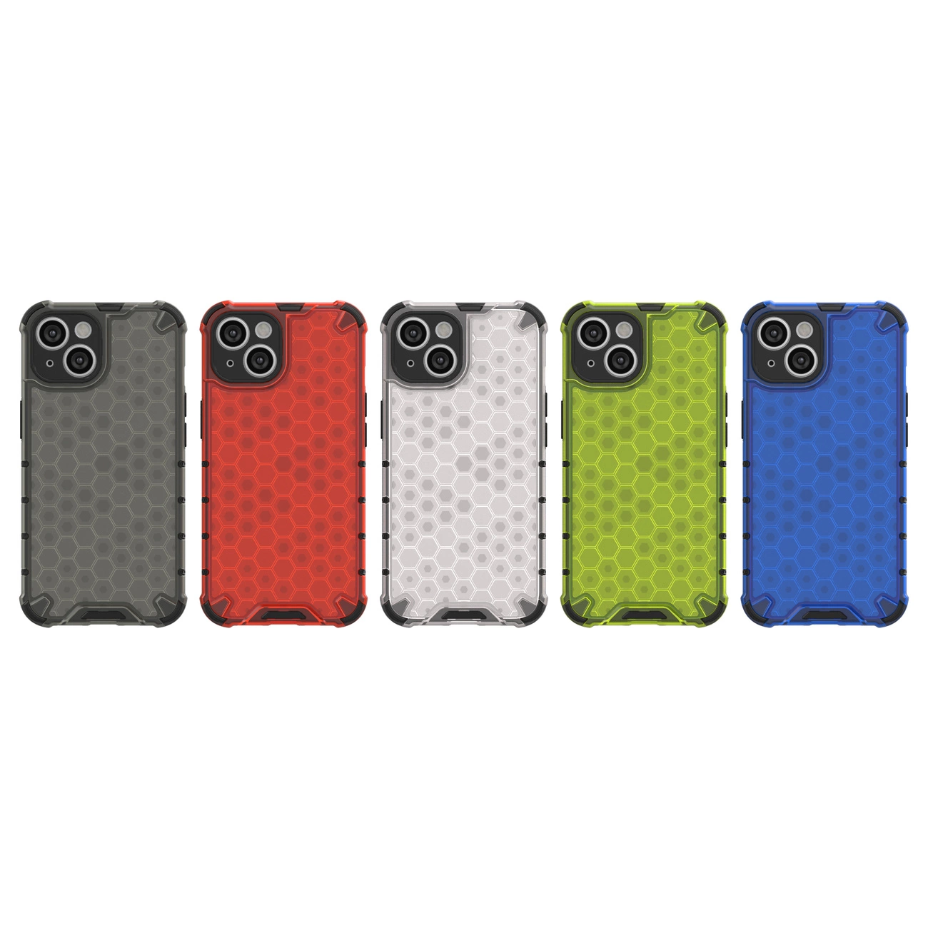 Honeycomb dėklas iPhone 14 Plus, šarvuotas hibridinis dėklas, mėlynas - Image 17