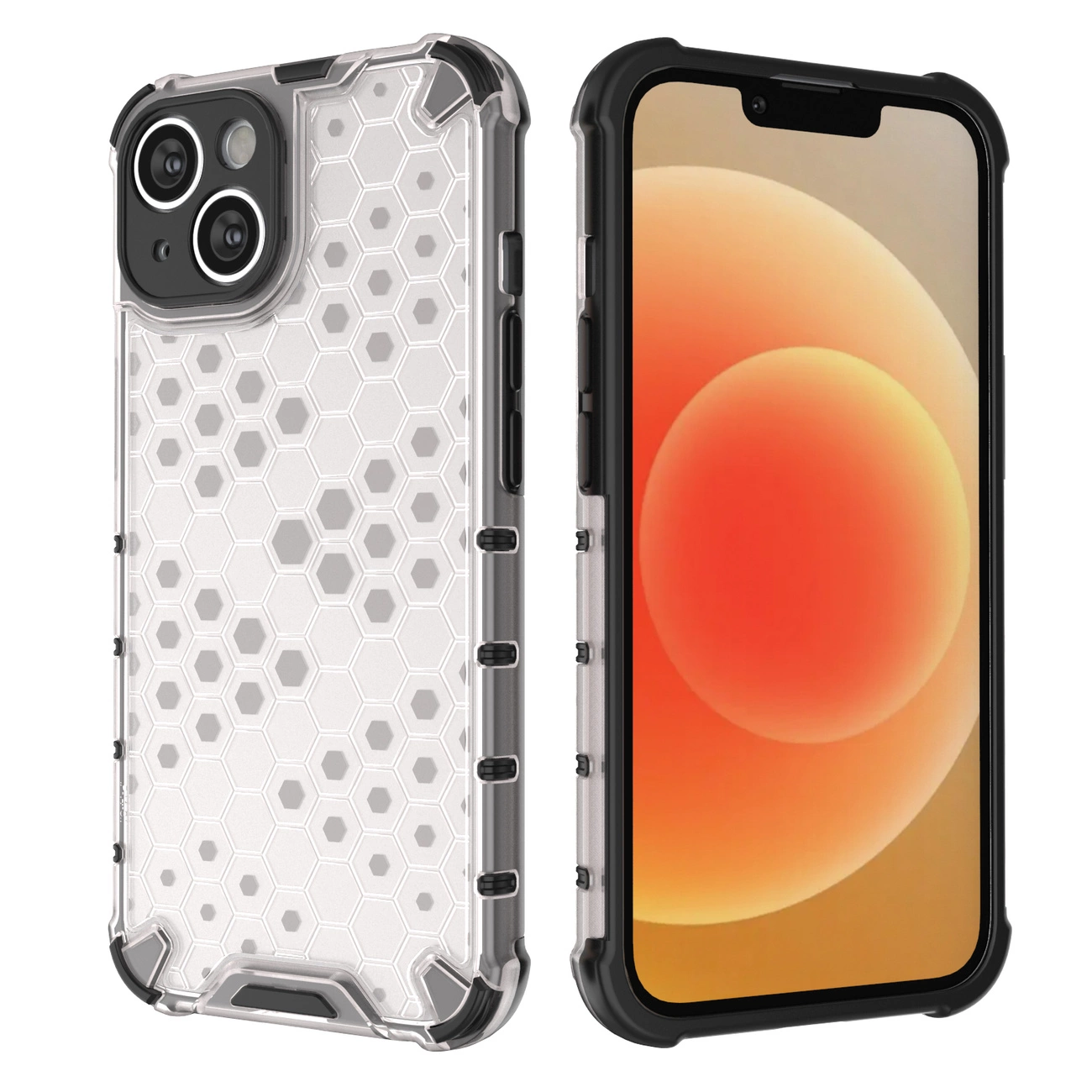 Honeycomb dėklas iPhone 14 Plus, šarvuotas hibridinis dėklas, mėlynas - Image 18