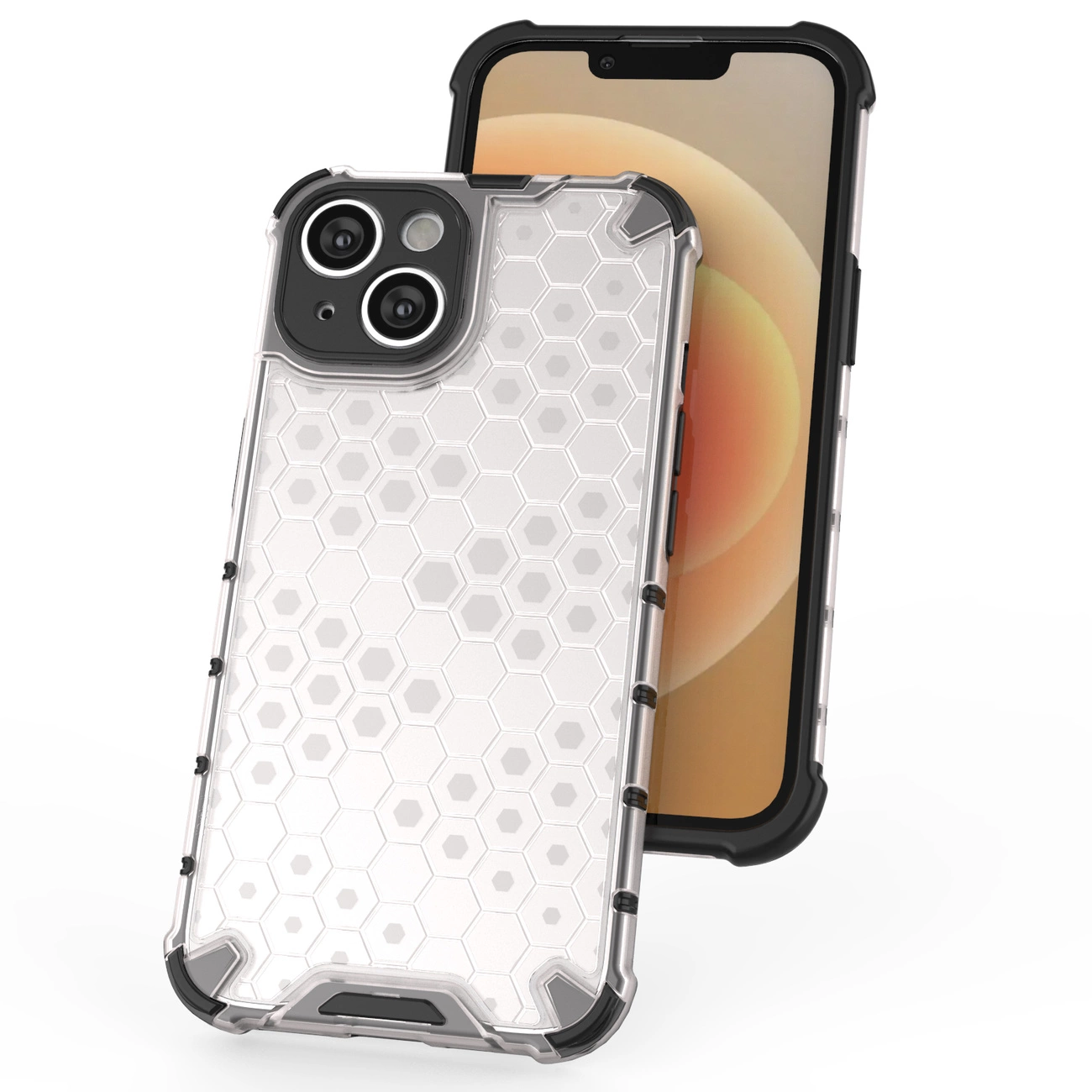 Honeycomb dėklas iPhone 14 Plus, šarvuotas hibridinis dėklas, mėlynas - Image 7