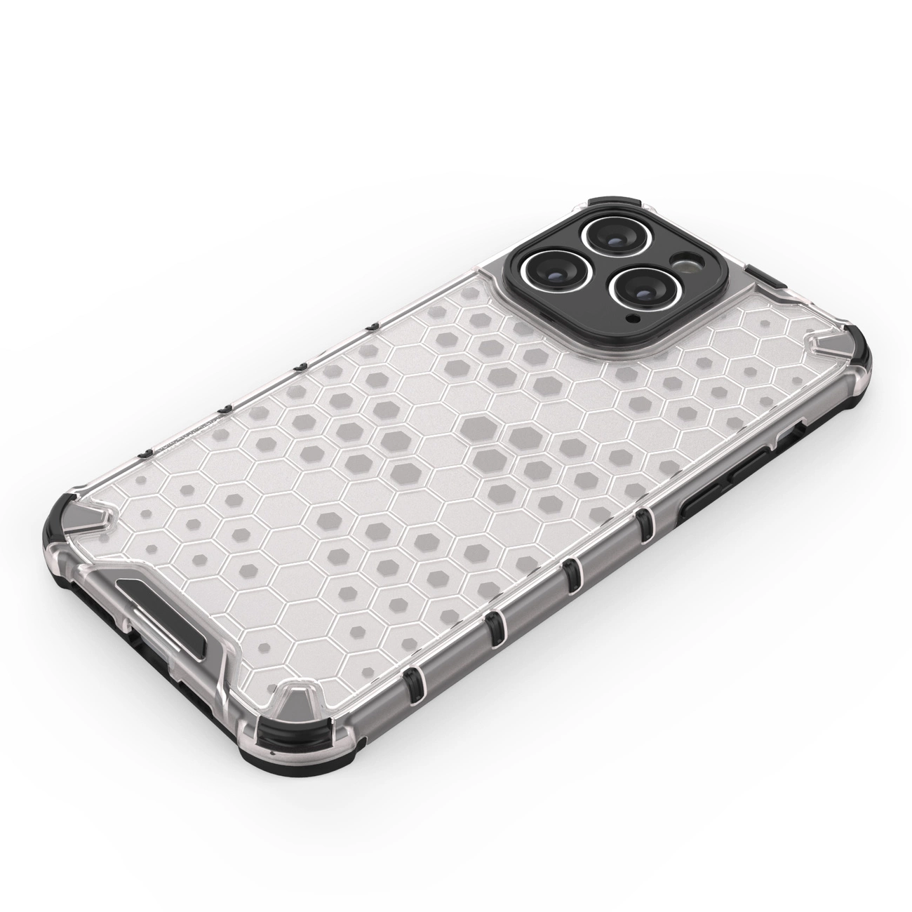 Honeycomb dėklas iPhone 14 Pro Max, šarvuotas hibridinis dėklas, mėlynas - Image 3