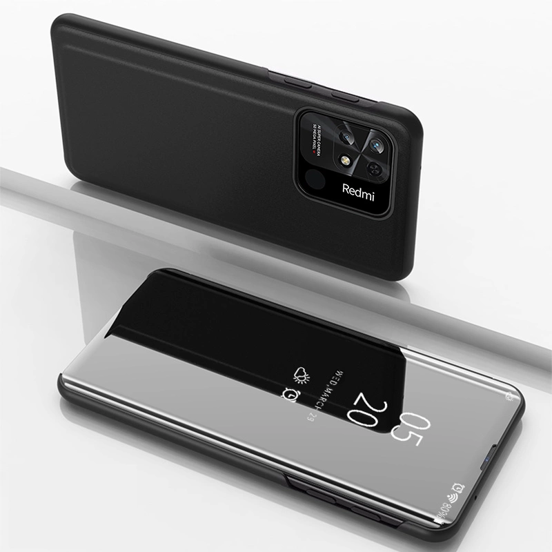 Clear View Case dėklas Xiaomi Redmi 10C, dėklas su atvartėliu, juodas - Image 2