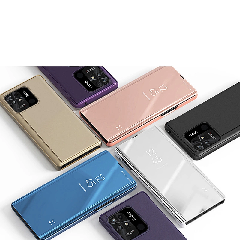 Clear View Case dėklas Xiaomi Redmi 10C, dėklas su atvartėliu, juodas - Image 5