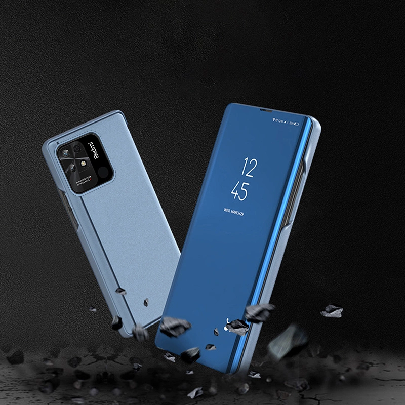 Clear View Case dėklas Xiaomi Redmi 10C, dėklas su atvartėliu, juodas - Image 9