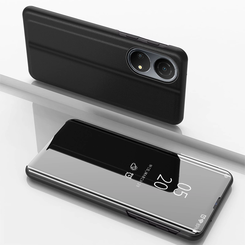 Clear View Case dėklas Honor X7 / Honor Play 30 Plus, atvartėlis, juodas - Image 2