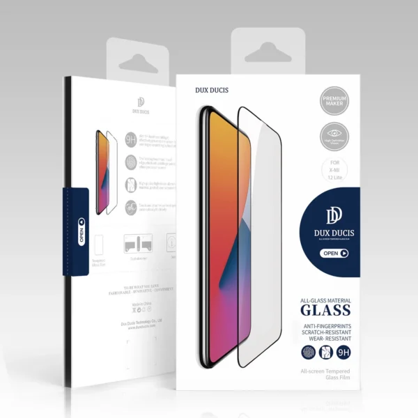 Dux Ducis 9D grūdintas stiklas Xiaomi 12 Lite 9H su juodu rėmeliu - Image 5