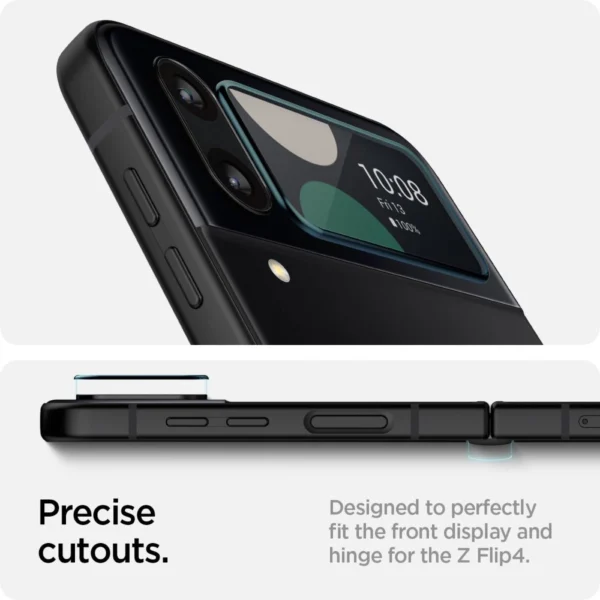 Spigen Glas.tR EZ Fit FC grūdintas stiklas su lankstoma plėvele Samsung Galaxy Z Flip 4 – juodas, 2 vnt. - Image 13