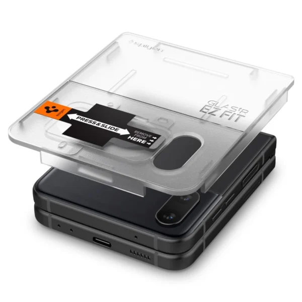 Spigen Glas.tR EZ Fit FC grūdintas stiklas su lankstoma plėvele Samsung Galaxy Z Flip 4 – juodas, 2 vnt. - Image 7