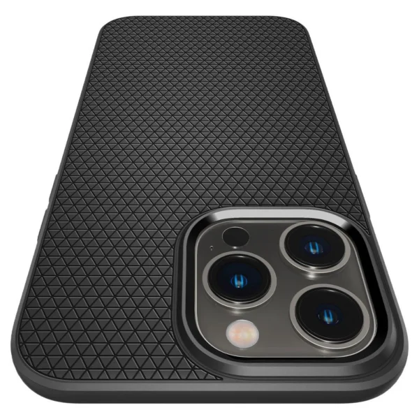 Spigen Liquid Air dėklas iPhone 14 Pro Max – matinės juodos spalvos - Image 8