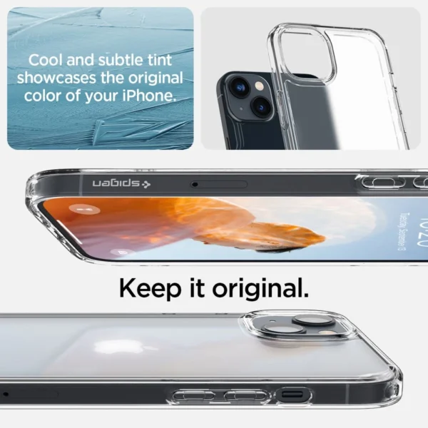 Spigen Ultra Hybrid iPhone 14 dėklas - matinė skaidri - Image 7