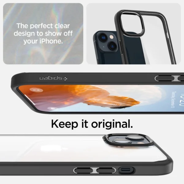 Spigen Ultra Hybrid iPhone 14 Plus dėklas - matinė juoda - Image 7