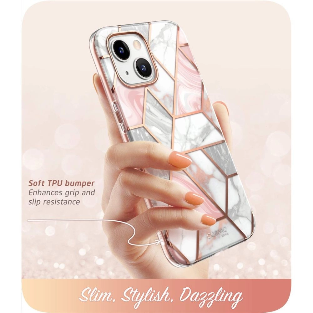 Supcase Cosmo dėklas iPhone 14 Plus – rožinis marmuras - Image 2
