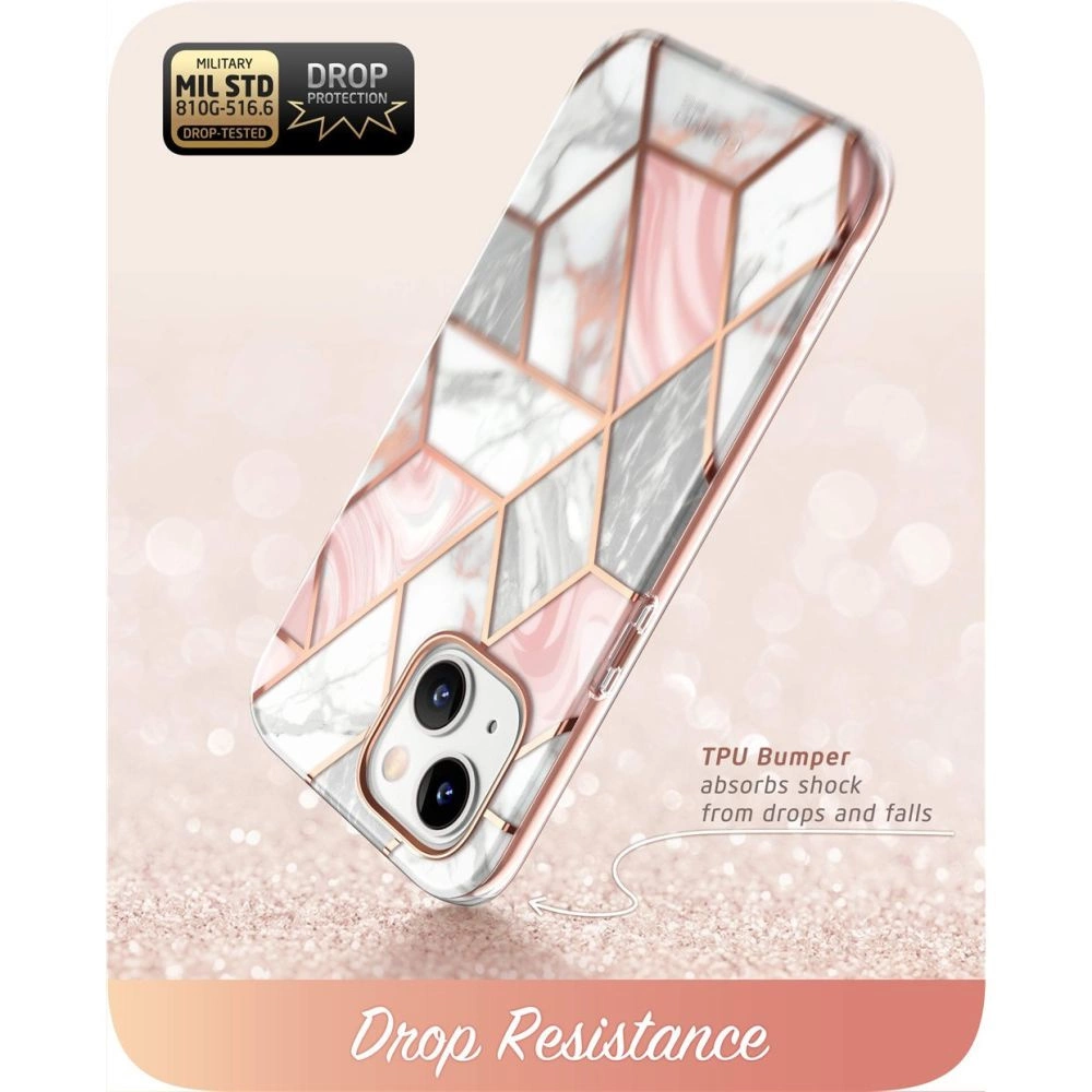 Supcase Cosmo dėklas iPhone 14 Plus – rožinis marmuras - Image 4