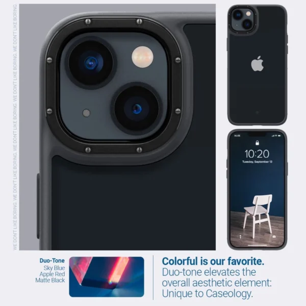 Caseology Skyfall dėklas iPhone 14 Plus – matinės juodos spalvos - Image 6