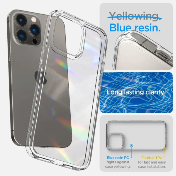 Spigen Ultra Hybrid dėklas iPhone 14 Pro – skaidrus - Image 8