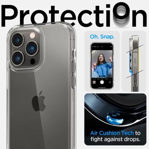 Spigen Ultra Hybrid dėklas iPhone 14 Pro – skaidrus - Image 9
