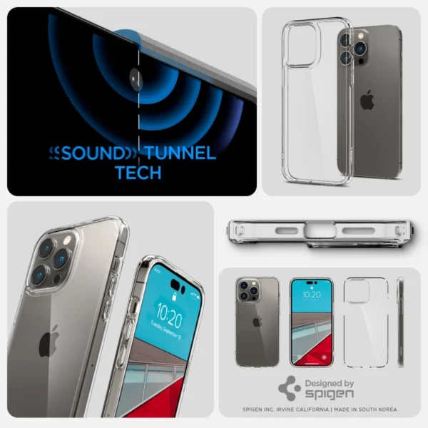 Spigen Ultra Hybrid dėklas iPhone 14 Pro – skaidrus - Image 11