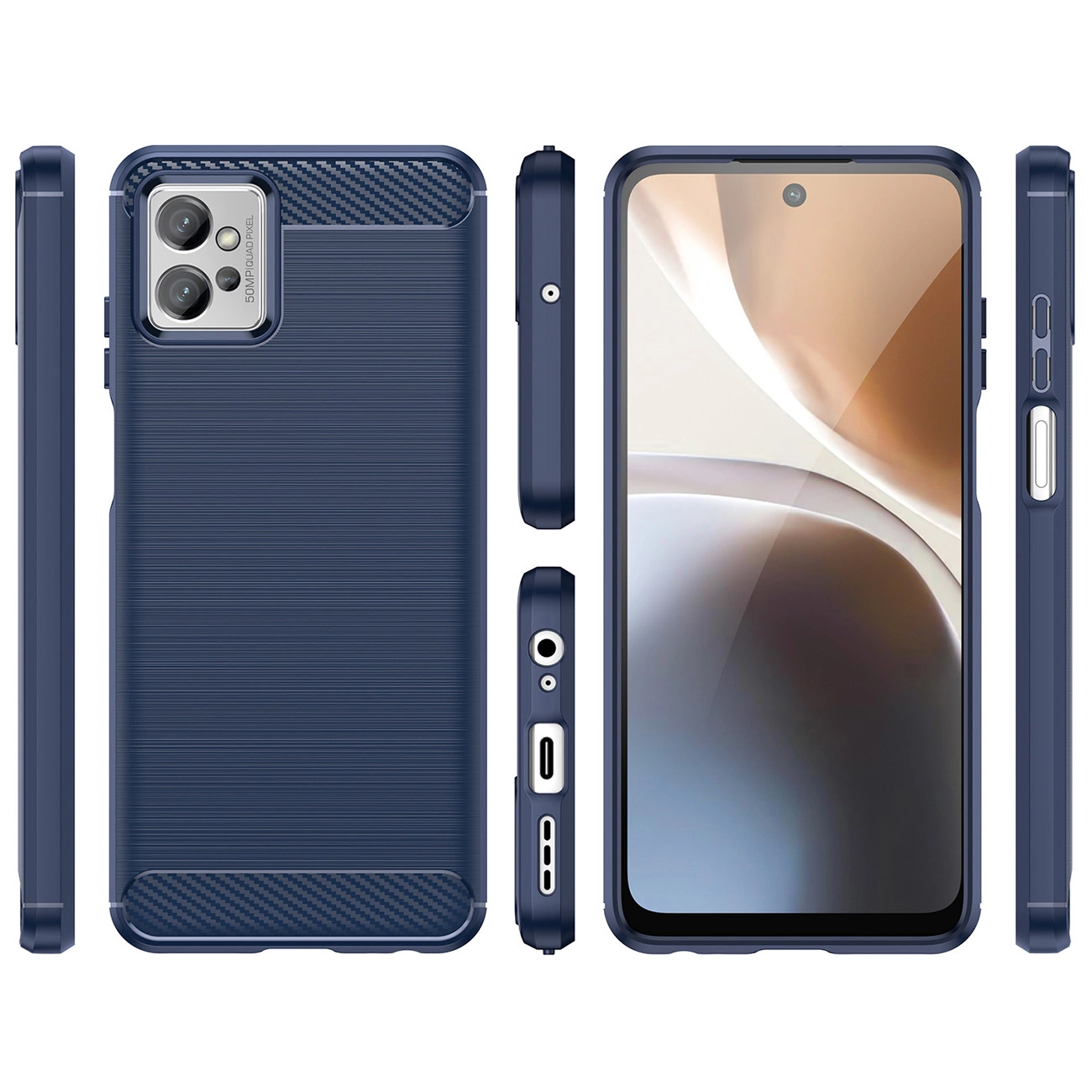 Carbon Case Xiaomi Poco F4 5G lankstus silikono karbono nugarėlė juoda - Image 2