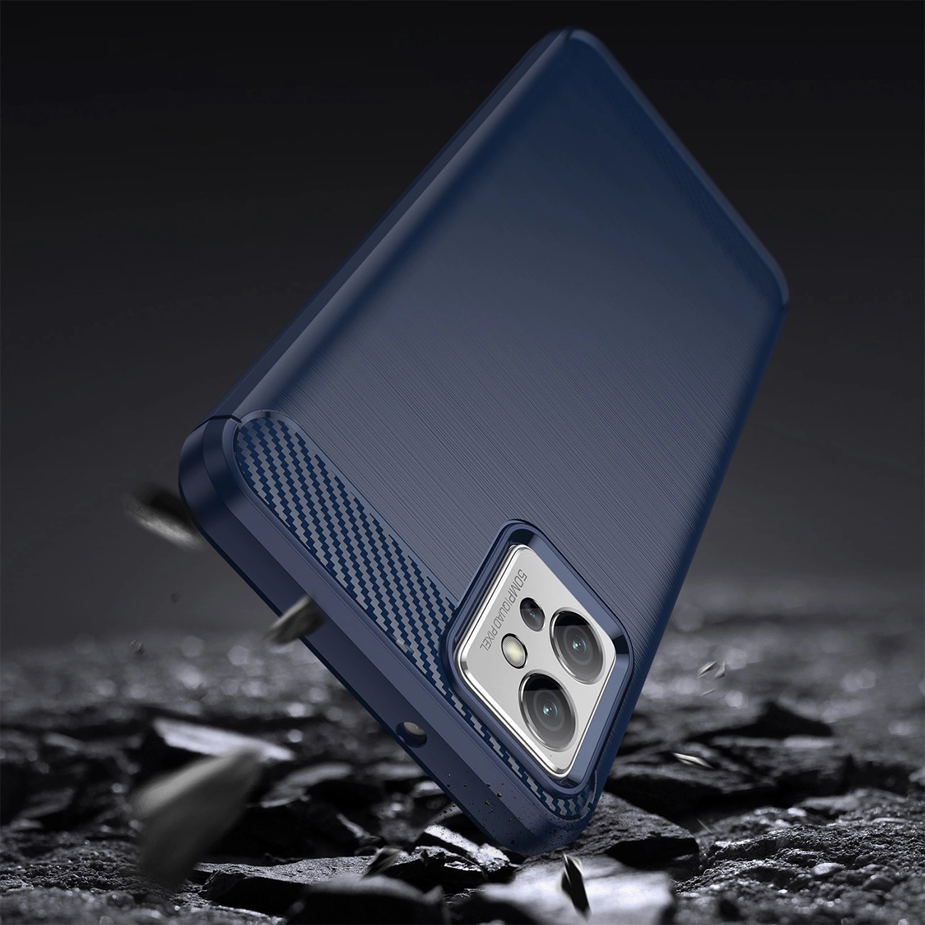 Carbon Case Xiaomi Poco F4 5G lankstus silikono karbono nugarėlė juoda - Image 3